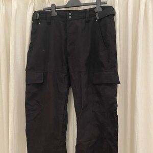 Marker Men's black Ski/Snow Pants - Corduroy with Cargo pockets - size L